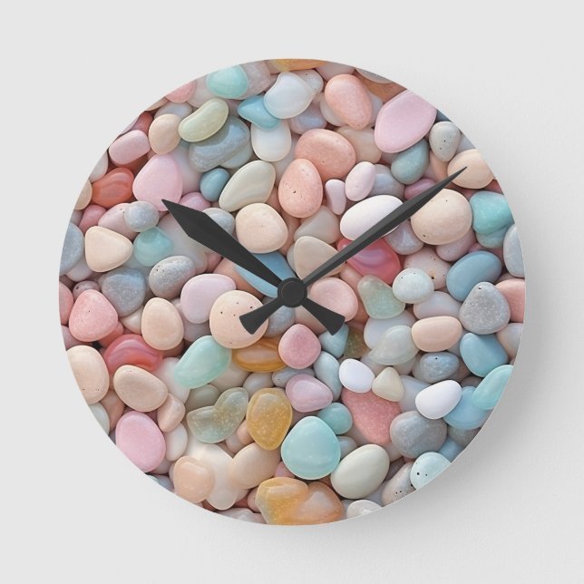 Pastel Pebbles Wall Clock (Front)
