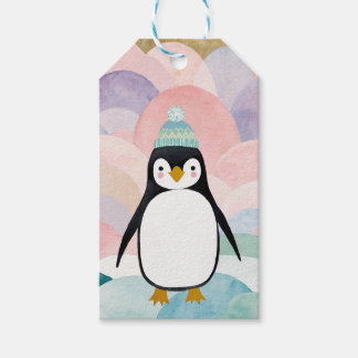 Pastel Penguin Peak Gift Tags