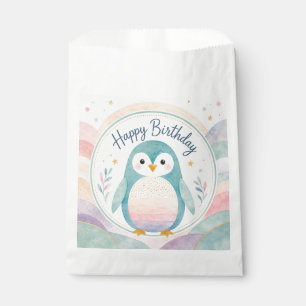 Pastel Penguin Rainbow Birthday Celebration Favour Bags