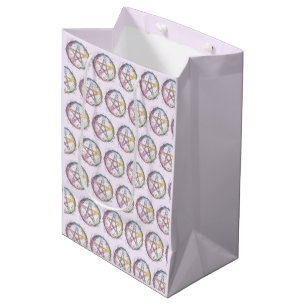 Pastel Pentagram Witchcraft Light Purple Halloween Medium Gift Bag