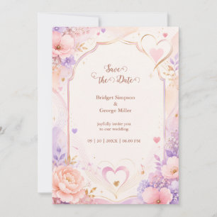 Pastel Peony Love Song Wedding Romance Invitation