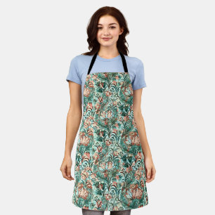 Pastel Peony Tulip Crocus William Morris Pattern Apron