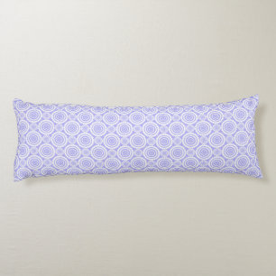 Pastel Periwinkle Blue Geometric Pattern Body Cushion