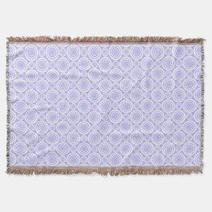 Pastel Periwinkle Blue Geometric Pattern Throw Blanket