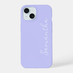 Pastel Periwinkle Personalised iPhone 15 Case