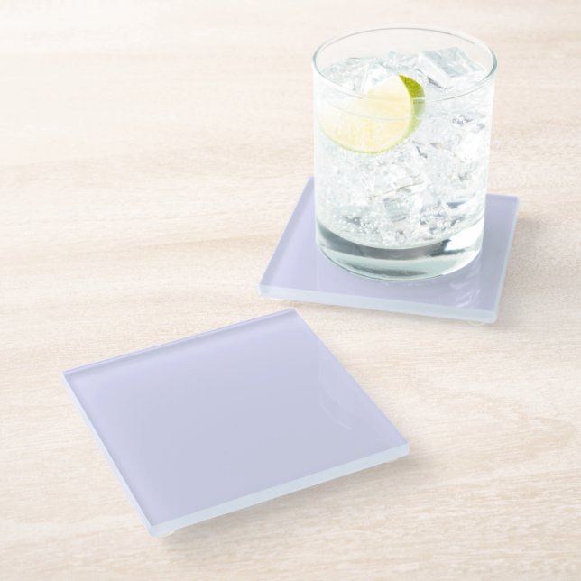 Pastel Periwinkle Purple Glass Coaster (Angled)