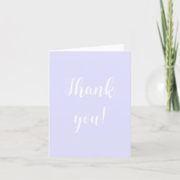 Pastel Periwinkle Purple Thank You Notes