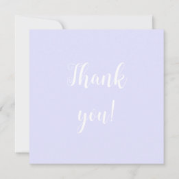 Pastel Periwinkle Purple Thank You Notes