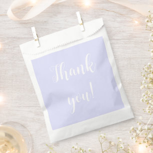 Pastel Periwinkle Purple Thank You Notes Favour Bags