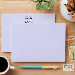 Pastel Periwinkle Purple Wedding Envelopes