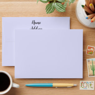 Pastel Periwinkle Purple Wedding Envelopes