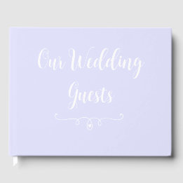 Pastel Periwinkle Purple Wedding Guest Book