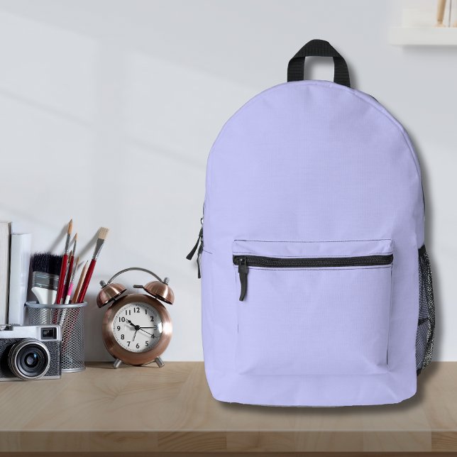 Pastel Periwinkle Solid Colour | Classic | Elegant Printed Backpack (Creator Uploaded)