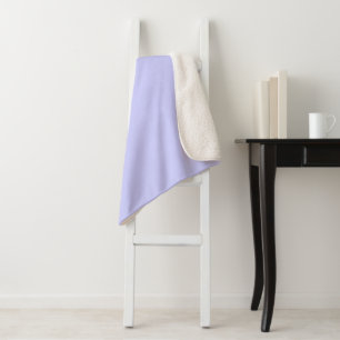 Pastel Periwinkle Solid Colour   Classic   Elegant Sherpa Blanket