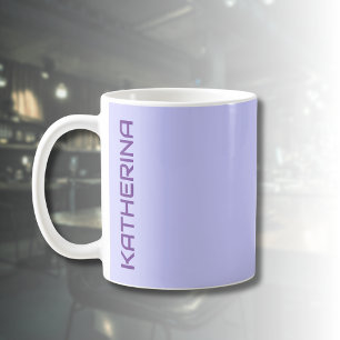 Pastel Periwinkle Solid Colour Personalised  Coffee Mug