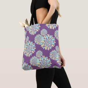 Pastel Petals Flower Pattern Tote Bag