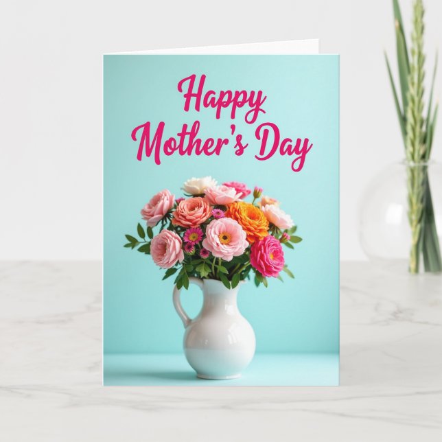 Pastel Petals Mothers Day Card (Front)