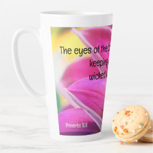 Pastel Petals Proverbs 15:3 Latte Mug