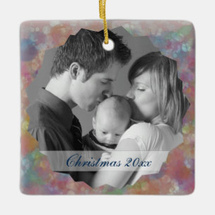 Pastel Photo Frame Ceramic Tree Decoration