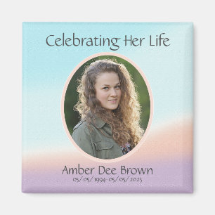 Pastel Photo Life Celebration Magnet