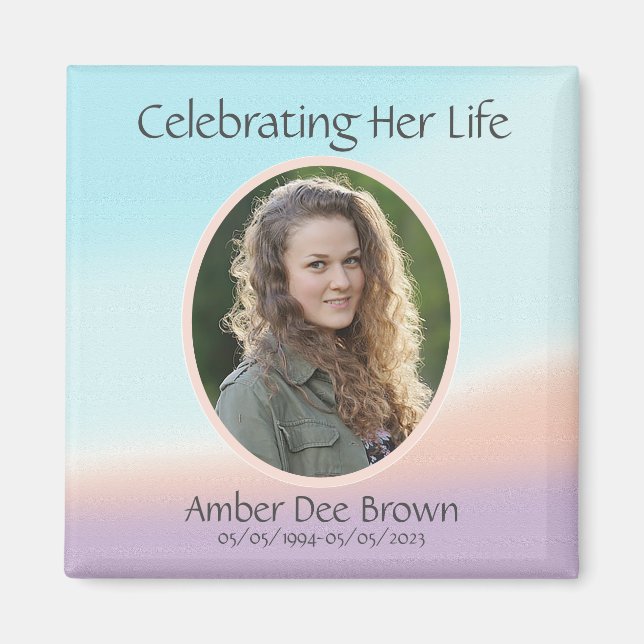 Pastel Photo Life Celebration Magnet (Front)