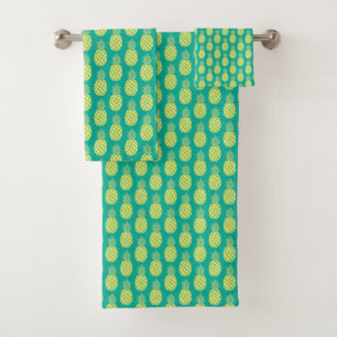 Pastel Pineapples Bath Towel Set