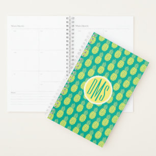 Pastel Pineapples Monogram Planner
