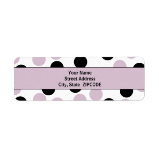 Pastel Pink and Black Polka Dot ADDRESS Labels