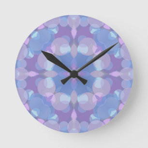 Pastel Pink and Blue #2 Round Clock