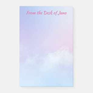 Pastel Pink and Blue Cloud Background Post-it Notes