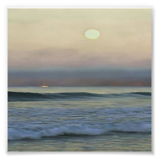 Pastel Pink and Blue Dalyan Beach Sunset Photo Print