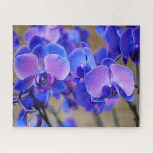 Pastel Pink and Blue Orchids Jigsaw Puzzle