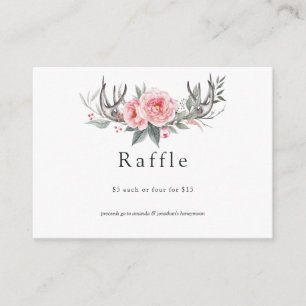 Pastel Pink and Grey Boho Floral Enclosure Card
