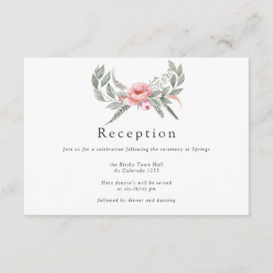 Pastel Pink and Grey Boho Wedding Reception Enclosure Card