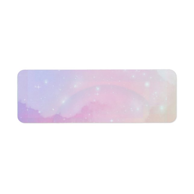 Pastel Pink and Lavender Return Address Label (Front)