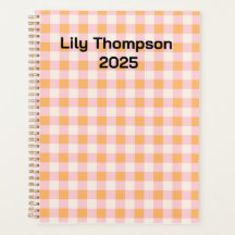 Pastel Pink and Orange Squares Planner