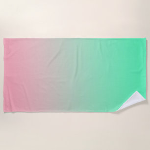 Pastel pink and pale green should always be seen beach towel