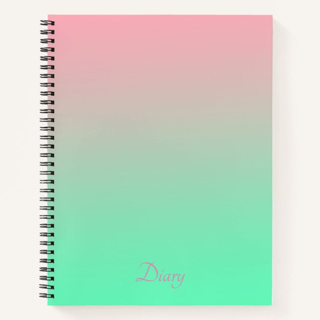 Pastel pink and pale green should always be seen  notebook (Front)