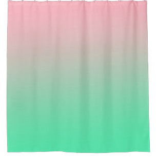 Pastel pink and pale green should always be seen shower curtain