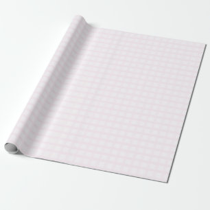 Pastel Pink And Rose Quartz Pink Gingham Pattern Wrapping Paper