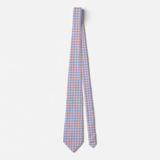 Pastel Pink and Sky Blue houndstooth Tie