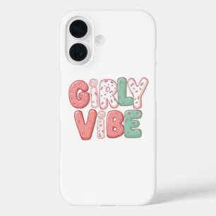 Pastel Pink and Teal Girly Aesthetic iPhone 16 Case