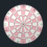 Pastel Pink And White Dartboard<br><div class="desc">Pastel Pink And White Dart Board</div>