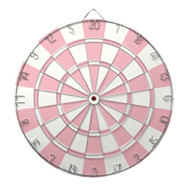 Pastel Pink And White Dartboard (Front)