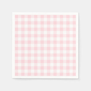 Pastel Pink and White Gingham Napkin