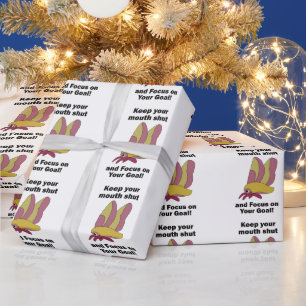 Pastel Pink and Yellow Rosy Maple Moth Wrapping Paper