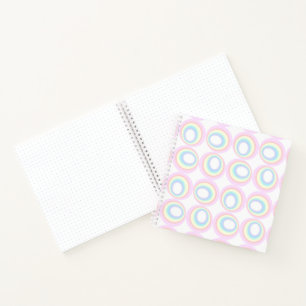 Pastel Pink Aqua Yellow Rainbow Circles Journal