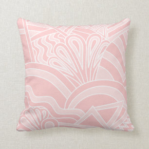 Pastel Pink Art Deco Style Design. Cushion