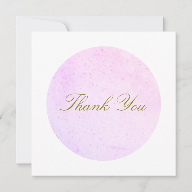 Pastel Pink Artistic Thank You (Front)