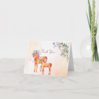 Pastel pink baby horse with mother baby shower 